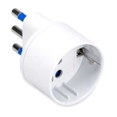 Adattatore singolo Spina S17 2P+T 16A Presa Schuko P30 2P+T 16A Bianco N50523521211-0%