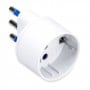 Adattatore singolo Spina S17 2P+T 16A Presa Schuko P30 2P+T 16A Bianco N50523521211-0%