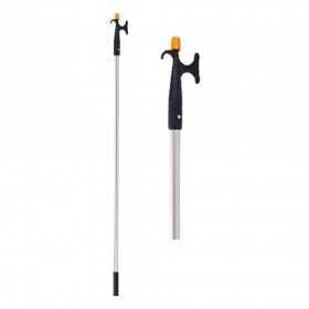 Mezzo marinaio fisso in alluminio 147/25 con gancio in nylon nero N30610611716-5%