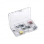Transparent small parts box with 15 compartments 16x11x3cm N5100314062