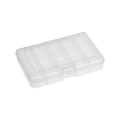Transparent small parts box with 15 compartments 16x11x3cm N5100314062