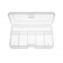 Transparent small parts box with 6 compartments 16x11x3cm N5100314063