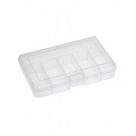Transparent small parts box with 6 compartments 16x11x3cm N5100314063