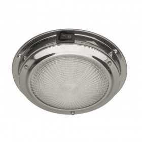 SS304 Ceiling Light Classic BA15D 12V Ø175xh56mm with rocket switch