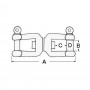 Shackle/shackle Swivel AISI 316 16x32mm OS0142904