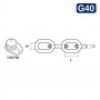 DIN766 G40 Galvanised steel calibrated chain 8mm 100m for winches MT0110008100