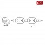 DIN766 G70 Galvanised steel calibrated chain 8mm 100m for winches MT0110708100