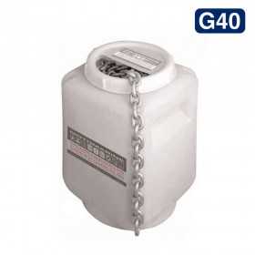 DIN766 G40 Galvanised steel calibrated chain 7mm 50m for winches MT011000750