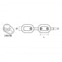 DIN766 G40 Galvanised steel calibrated chain 7mm 50m for winches MT011000750
