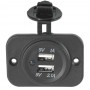 Presa con 2 connessioni USB e cappuccio Colore nero N50523027250-5%