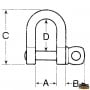 Extra wide 8mm AISI 316 stainless steel screw-lock shackle N61641102749