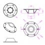 Base alluminio conico 166mm per gamba tavolo 60mm N30713611521-5%