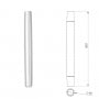 Aluminium tapered pipe for table pedestal 60/600mm N30713611523