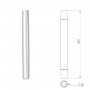 Tubo conificato alluminio per gamba tavolo 60/600mm N30713611523-10%