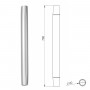 Tubo conificato alluminio per gamba tavolo 60/700mm N30713611522-10%