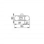Chrome-plated brass deadbolt lock 85x30mm N60341500543