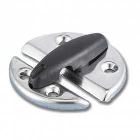 Fermaporta in acciaio inox con arresto in nylon nero Ø60mm N60341500583-0%