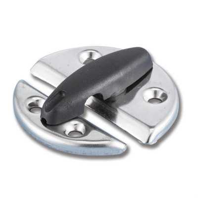 Fermaporta in acciaio inox con arresto in nylon nero Ø60mm N60341500583-0%
