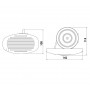 Tromba 12V 8A 130dB da incasso a scomparsa Bianca N53213201200-10%