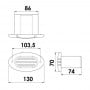 Tromba 12V 5A 100dB da incasso a scomparsa 86x50x74mm in ABS bianco 9003 N100713201390-0%