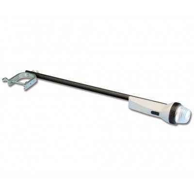 Fanale bianco 360° su asta nera 66cm con morsetto TRL2014260-5%