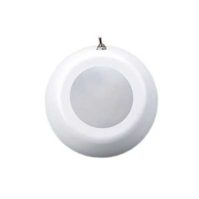 White LED Ceiling Light 12V 2.2W 204lm 3200K 90mm IP67 with Switch N50326501180