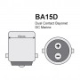 10-30V BA15D 3W LED Bulb Warm White 3000K N50227502218