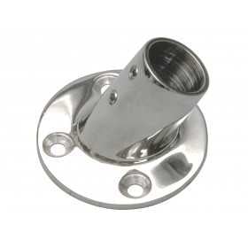 Stainless steel round base at 60° - Tube D.22mm N60840528026