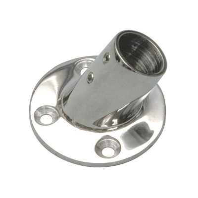 Stainless steel round base at 60° - Tube D.22mm N60840528026