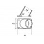 Base rettangolare a 60° Inox AISI 316 25mm N60840528037-10%