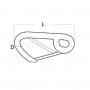 Stainless Steel AISI 316 Spring Snap Hook 10x100mm N60641000500