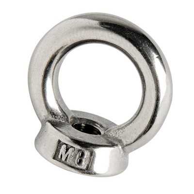 Stainless Steel M8 Female Screw Pad Eye with circular eye N61542107401