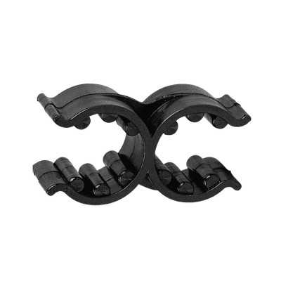 Double Adjustable Plastic Support Clip 18/25mm Black N30610600659