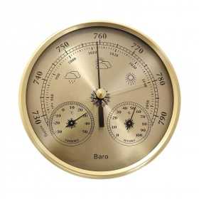 Barometro Termo-Igrometro 128mm Oro per Barca Campeggio Casa N101568005393-20%
