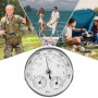 Barometer Thermo Hygrometer 128mm Silver for Boat Camping Home N101568005394