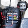 Portafusibili a 6 vie per fusibili lamellari automobilistici con indicatore LED OF012826-10%
