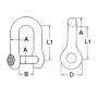 Stainless steel shackle with screw-lock Pin 8 mm N61641100476