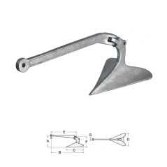 Ancora Plough in acciaio zincato 22kg OS0114422-18%