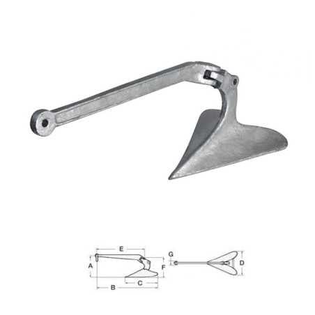 Ancora Plough in acciaio zincato 35kg OS0114435-18%