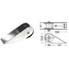 Musone di prua in acciaio inox lucidato - 155x51mm OS0111882-40%