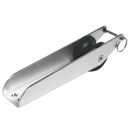 Satin-finish StainleStainless Steel Steel Bow roller L.280x55mm Hard rubber Pulley OS0111883