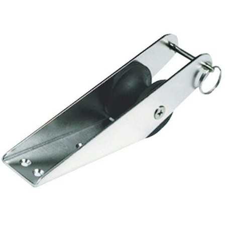 Satin-finish StainleStainless Steel Steel Bow roller L.2315x51mm Hard rubber Pulley OS0111891