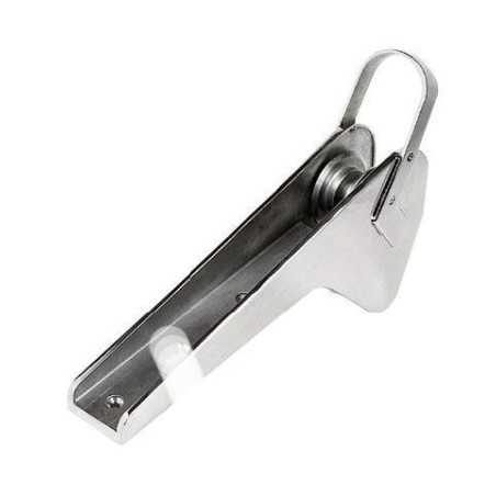 StainleStainless Steel steel Self-locking Bow Roller for Bruce Trefoil Anchors max 30kg StainleStainless Steel SteelPulley OS013