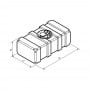 CAN-SB Serbatoio carburante India 43lt in plastica 230x650x350mm CSSE2024-40%