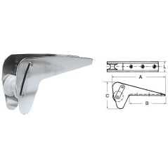 StainleStainless Steel steel Bow Roller for Bruce Trefoil Anchors max 20kg Nylon Pulley OS0134220
