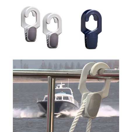Coppia aggancia parabordi Fastfender 40 per tubi Ø40mm - Blu N10502805003BL-25%
