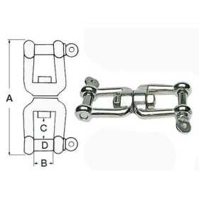 Girella in acciaio Inox - Forcella-forcella Perno 6 mm N10701800490-40%