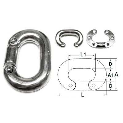 Falsamaglia in acciaio inox per giuntura catena calibrata 8mm N12401502131-5%