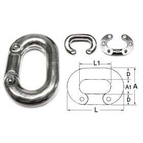 Falsamaglia in Acciaio inox per giuntura catena calibrata 6mm N12401502132-5%