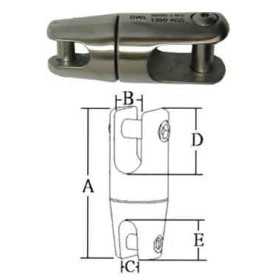 Giunto girevole in acciaio Inox AISI 316 - Catena 12/14mm OS0174012-40%